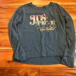 Girl’s justice long sleeve shirt. Size 8
